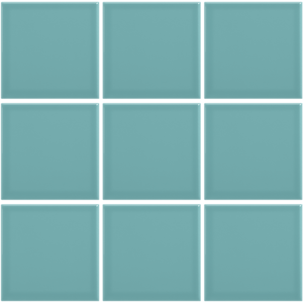 Complementto wandtegel Liso 10x10 Ocean Blue glans, afname per doos van 0,5 m²