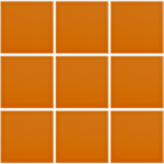 Complementto wandtegel Liso 10x10 Orange glans, afname per doos van 0,5 m²