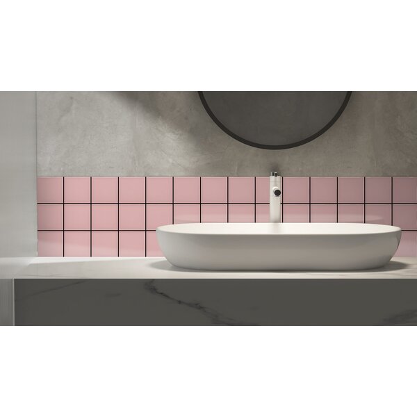 Complementto wandtegel Liso 10x10 Pink glans, afname per doos van 0,5 m²