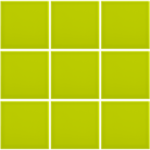 Complementto wandtegel Liso 10x10 Pistacho glans, afname per doos van 0,5 m²