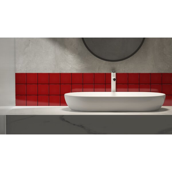 Complementto wandtegel Liso 10x10 Red glans, afname per doos van 0,5 m²