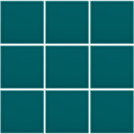 Complementto wandtegel Liso 10x10 Turquoise glans, afname per doos van 0,5 m²