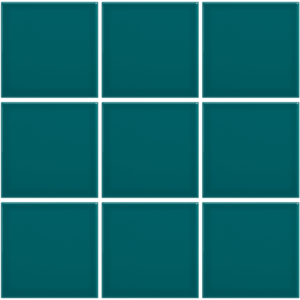 Complementto wandtegel Liso 10x10 Turquoise glans, afname per doos van 0,5 m²