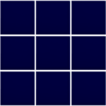 Complementto wandtegel Liso 10x10 Victorian Blue glans, afname per doos van 0,5 m²