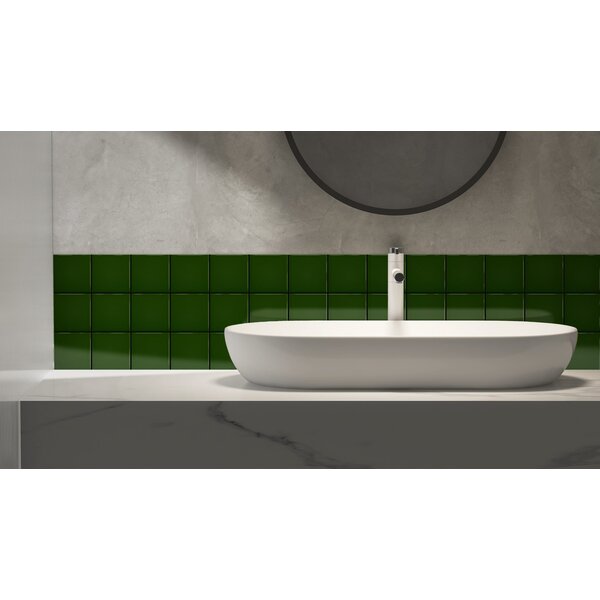 Complementto wandtegel Liso 10x10 Victorian Green glans, afname per doos van 0,5 m²