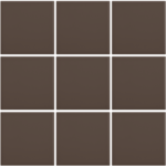 Complementto wandtegel Liso 10x10 Chocolate mat, afname per doos van 0,5 m²
