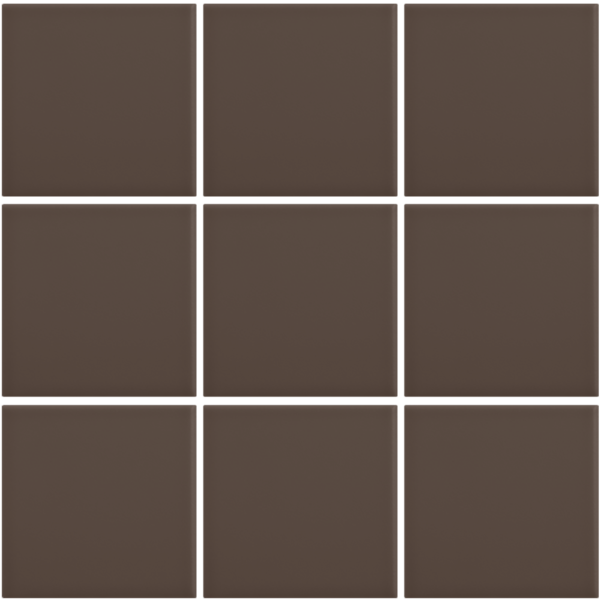 Complementto wandtegel Liso 10x10 Chocolate mat, afname per doos van 0,5 m²
