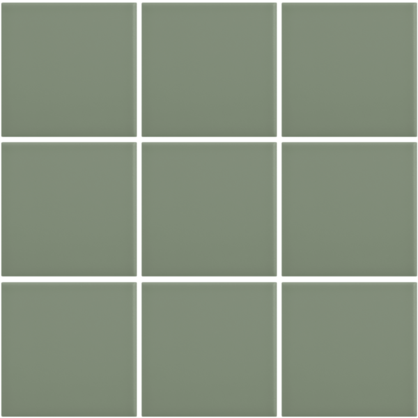 Complementto wandtegel Liso 10x10 Khaki Green mat, afname per doos van 0,5 m²