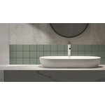 Complementto wandtegel Liso 10x10 Khaki Green mat, afname per doos van 0,5 m²