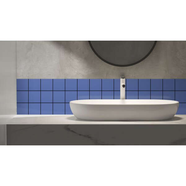 Complementto wandtegel Liso 10x10 Marine Blue mat, afname per doos van 0,5 m²