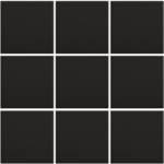 Complementto wandtegel Liso 10x10 Black mat, afname per doos van 0,5 m²
