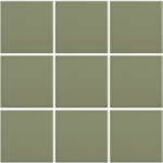 Complementto wandtegel Liso 10x10 Olive mat, afname per doos van 0,5 m²