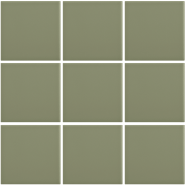 Complementto wandtegel Liso 10x10 Olive mat, afname per doos van 0,5 m²