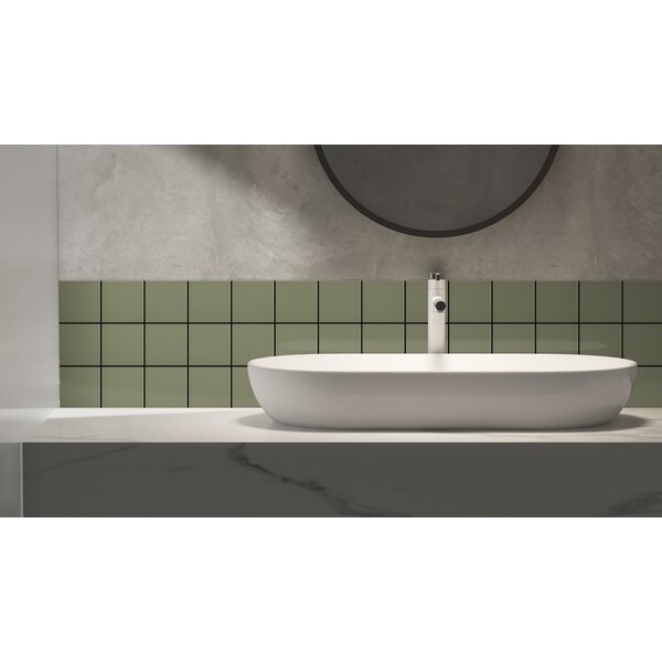 Complementto wandtegel Liso 10x10 Olive mat, afname per doos van 0,5 m²