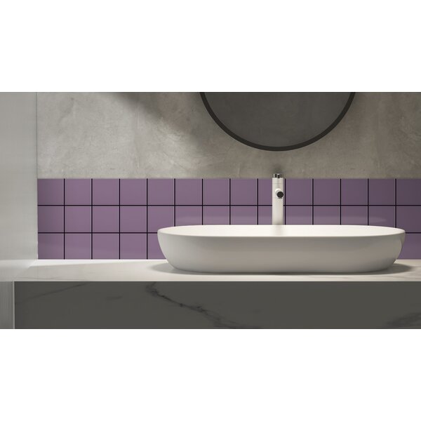 Complementto wandtegel Liso 10x10 Violet mat, afname per doos van 0,5 m²