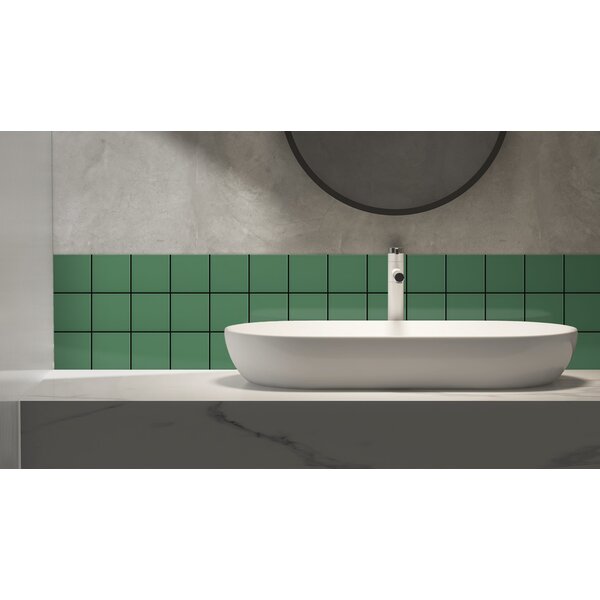 Complementto wandtegel Liso 10x10 Green mat glans, afname per doos van 0,5 m²