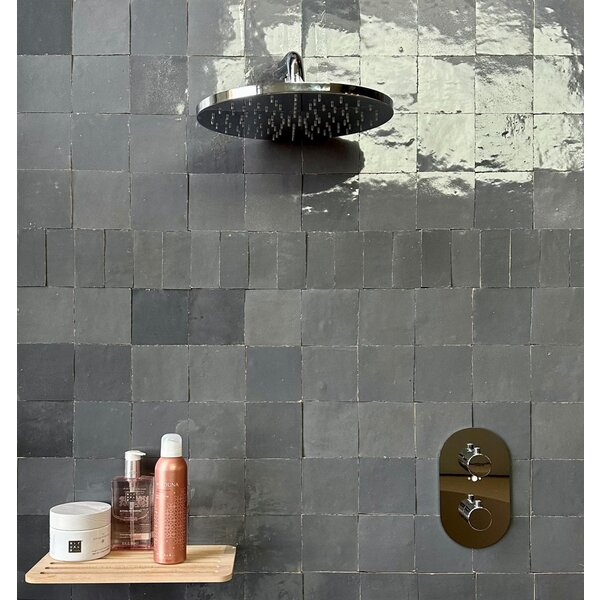 De Tegel BV Zellige Alhambra nr 40 Gris Fonce 10x10 cm, afname per doos van 1 m²