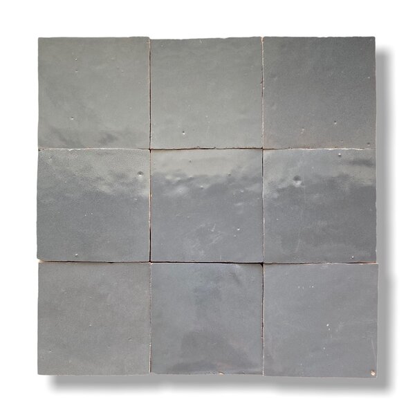 De Tegel BV Zellige Alhambra nr 63 Gris Souris 10x10 cm, afname per doos van 1 m²