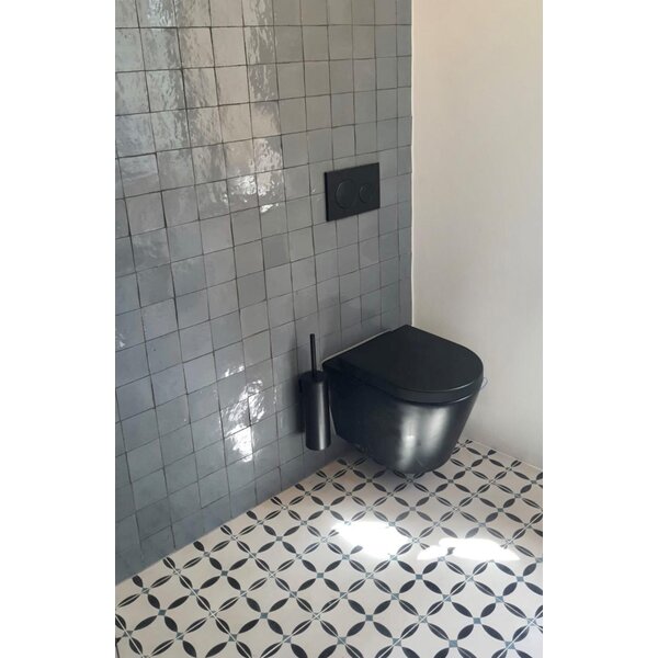 De Tegel BV Zellige Alhambra nr 63 Gris Souris 10x10 cm, afname per doos van 1 m²