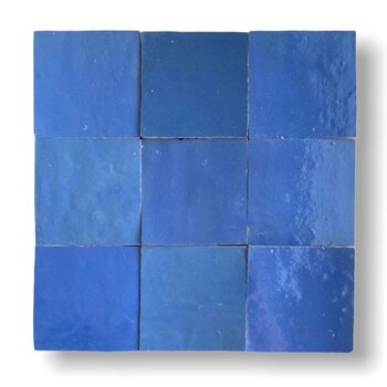 De Tegel BV Zellige Alhambra nr 16 Bleu Holandaise 10x10 cm a 1 m²