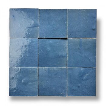 De Tegel BV Zellige Alhambra nr 33 Bleu Denim 10x10 cm a 1 m²