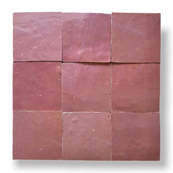 De Tegel BV Zellige Alhambra nr 12 Vieux Rose 10x10 cm a 1 m²