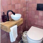 De Tegel BV Zellige Alhambra nr 12 Vieux Rose 10x10 cm, afname per doos van 1 m²