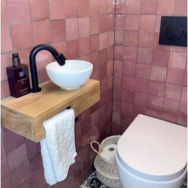 De Tegel BV Zellige Alhambra nr 12 Vieux Rose 10x10 cm, afname per doos van 1 m²