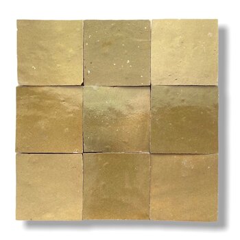 De Tegel BV Zellige Alhambra nr 27 Moutarde 10x10 cm a 1 m²