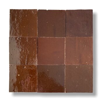 De Tegel BV Zellige Alhambra nr 11 Noisette 10x10 cm a 1 m²