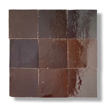 De Tegel BV Zellige Alhambra nr 34 Chocolat 10x10 cm a 1 m²