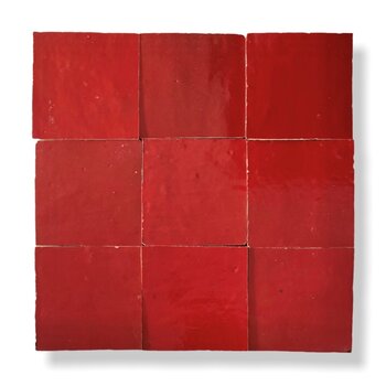 De Tegel BV Zellige Alhambra nr 38 Rouge Coral 10x10 cm a 1 m²