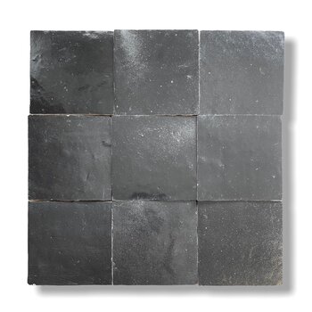 De Tegel BV Zellige Alhambra nr 31 Noir Matt 10x10 cm a 1 m²