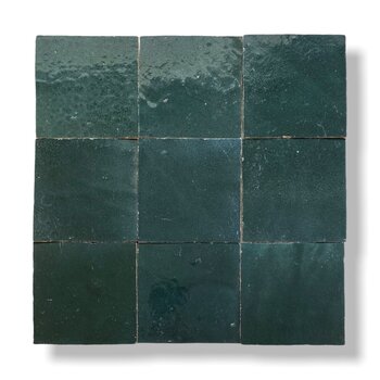 De Tegel BV Zellige Alhambra nr 45 Vert Fonce 10x10 cm a 1 m²