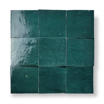 De Tegel BV Zellige Alhambra nr 19 Petrol 10x10 cm a 1 m²