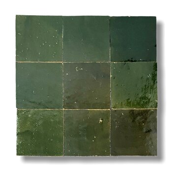 De Tegel BV Zellige Alhambra nr 36 Vert Bouteille 10x10 cm a 1 m²