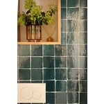 De Tegel BV Zellige Alhambra nr 36 Vert Bouteille 10x10 cm, afname per doos van 1 m²
