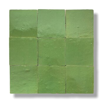 De Tegel BV Zellige Alhambra nr 14 Vert Printemps 10x10 cm a 1 m²