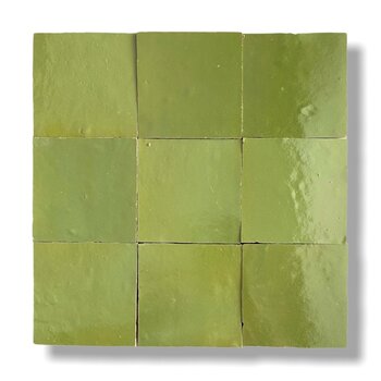 De Tegel BV Zellige Alhambra nr 07 Vert Olive 10x10 cm a 1 m²