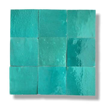 De Tegel BV Zellige Alhambra nr 10 Smaragd 10x10 cm a 1 m²
