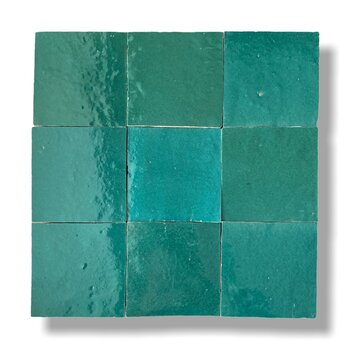 De Tegel BV Zellige Alhambra nr 17 Vert Ocean 10x10 cm a 1 m²