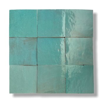 De Tegel BV Zellige Alhambra nr 44 Turquoise 10x10 cm a 1 m²