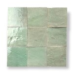 De Tegel BV Zellige Alhambra nr 15 Vert Clair 10x10 cm, afname per doos van 1 m²