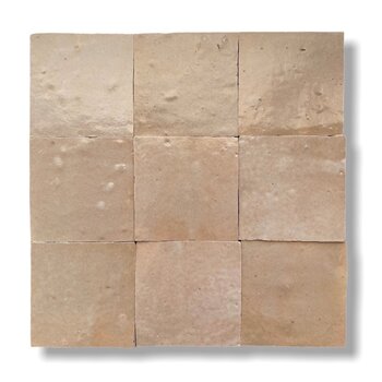 De Tegel BV Zellige Alhambra nr 08 Cafe au Lait 10x10 cm a 1 m²