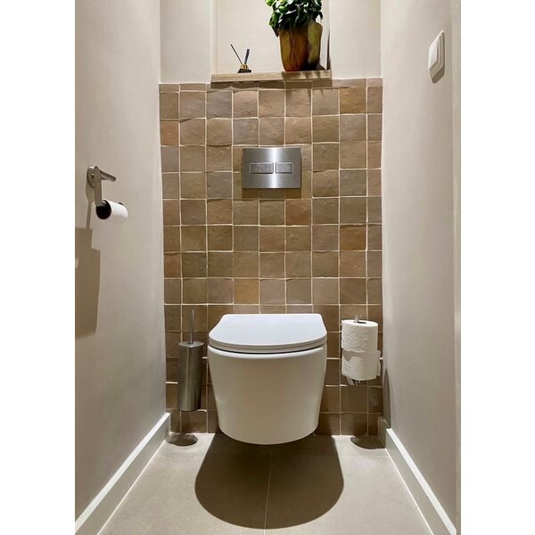 De Tegel BV Zellige Alhambra nr 08 Cafe au Lait 10x10 cm, afname per doos van 1 m²