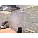 De Tegel BV Zellige Alhambra nr 06 Blanc Casse 10x10 cm, afname per doos van 1 m²