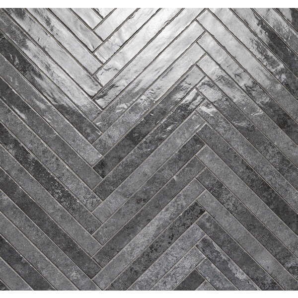 La Fabbrica AVA Kist Lux Charcoal Glossy 264012 4,8×45 cm, afname per doos van 0,69 m²