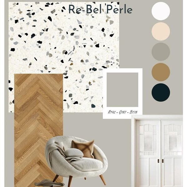 Revoir Paris Re-Bel Perle 60x60, afname per doos van 1,44 m²