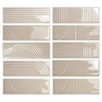 Ceravision Glow Decor Taupe 5,2x16, afname per doos van 0,502 m²