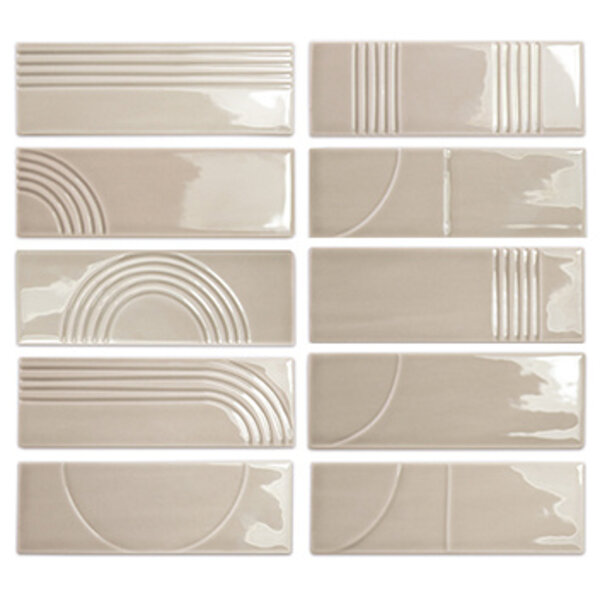 Ceravision Glow Decor Taupe 5,2x16, afname per doos van 0,502 m²